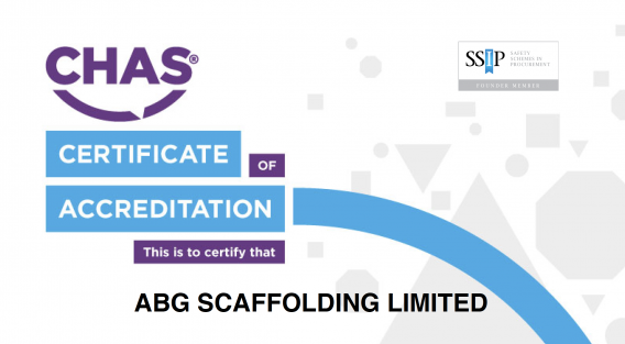 CHAS Certificate ABG Scaffolding
